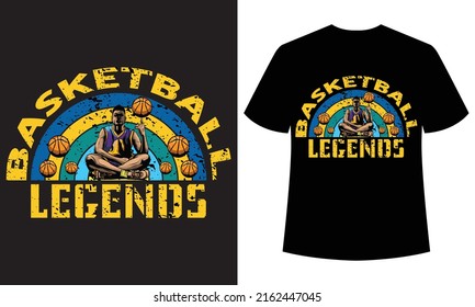 Basketball legends typography t-shirt design