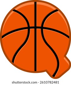 Basketball Letter Vector Element Alphabet Q