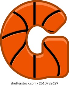 Basketball Letter Vector Element Alphabet G