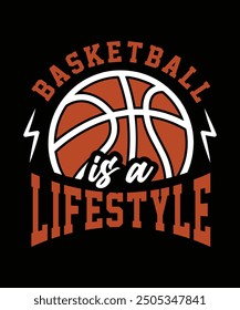 BASKETBALL IS A LIFESTYLE TSHIRT DESIGN