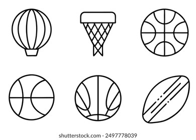 Basketball line art intense court competition illustration