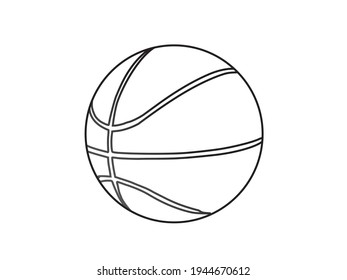 Diseño vectorial de líneas de baloncesto 