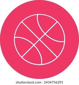 Basketball Line Circle Icon Design For Personal And Commercial Use.