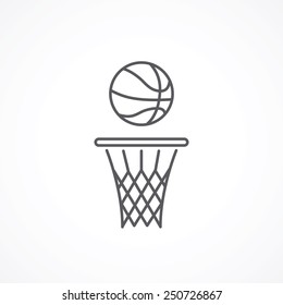 Basketball line icon