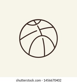 Basketball line icon. Ball, basket, game. Sport concept. Vector illustration can be used for topics like sport, outdoor activities, healthy lifestyle