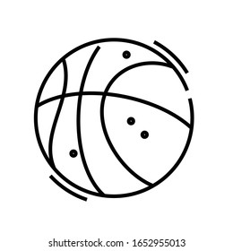 Basketball line icon, concept sign, outline vector illustration, linear symbol.