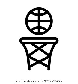 basketball line icon illustration vector graphic