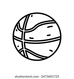 basketball, line icon, isolated background