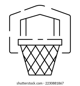 Basketball line icon. Sport game vector league 