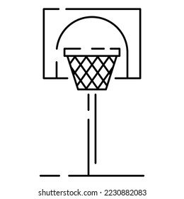 Basketball line icon. Sport game vector league 
