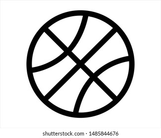 basketball line icon - vector