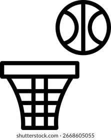 Línea de baloncesto Icon Diseño de Vector