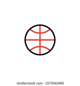 basketball line icon, vector illustration