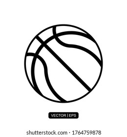 Basketball line icon vector illustration logo template for many purpose.