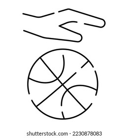 Basketball line icon. Vector sign sport symbol league isolated 