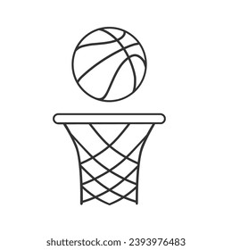 Basketball line icon. vector sign symbol isolated Vector illustration flat style