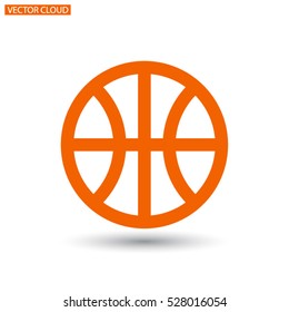 Basketball . line vector icon