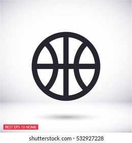 Basketball . line vector icon