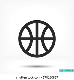 Basketball . line vector icon