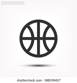 Basketball . line vector icon