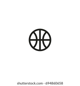 Basketball . line vector icon