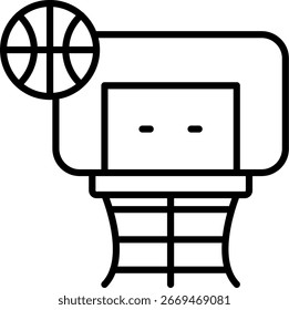 Línea de baloncesto Vector Icon Design