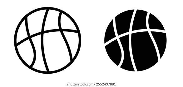 Basketball liner icon vector set.