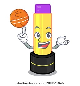 With basketball lip balm