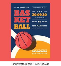 Basketball Live Streaming Flyer Poster