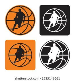 Basketball logo badge icon sport