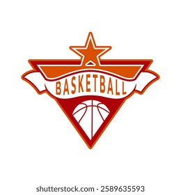 Basketball Logo badge. Basketball Sports Team logo design template
