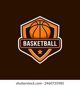 basketball logo badge template. emblem logo