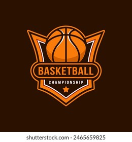 basketball logo badge template. sports logo