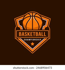 basketball logo badge template. sports logo