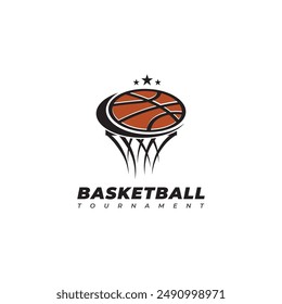 basketball logo badge template. sports logo