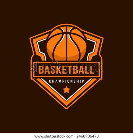 basketball logo badge template. sports logo