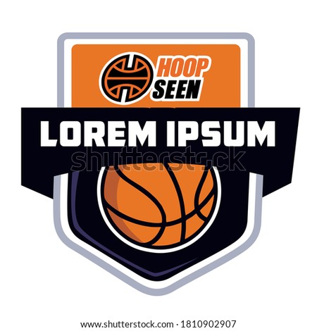 basketball logo cartoon in vector