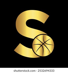 Basketball Logo combine with letter W vector template