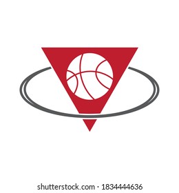 basketball logo desain illustration vektor