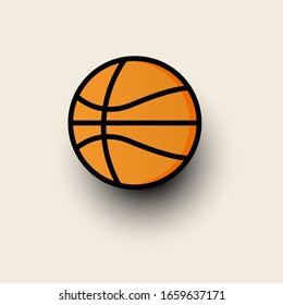 Basketball logo design icon vector solated on a white background.