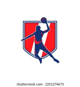 basketball logo design. basketball player 