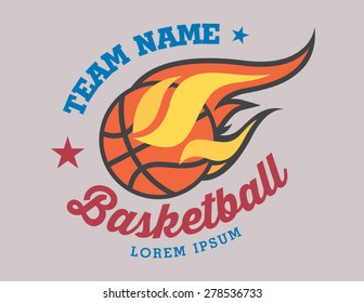 Basketball  logo design template.