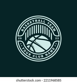 Basketball logo design template simple style design vector