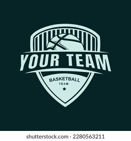 Basketball logo design template simple style design vector