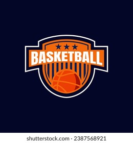 Basketball logo design template simple style design vector