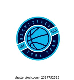 Basketball logo design template simple style design vector