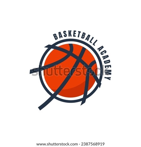 Basketball logo design template simple style design vector