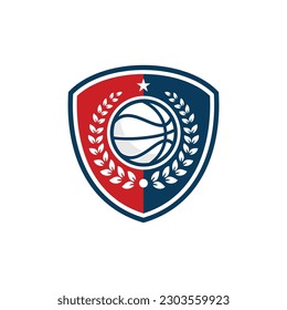 Basketball logo design vector illustration