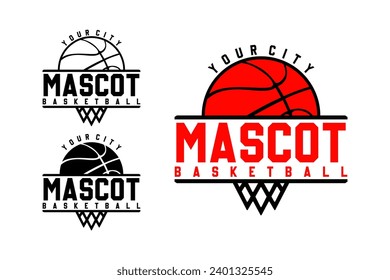 Basketball logo design vector illustration template