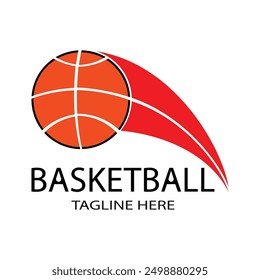 basketball logo design vector illustration